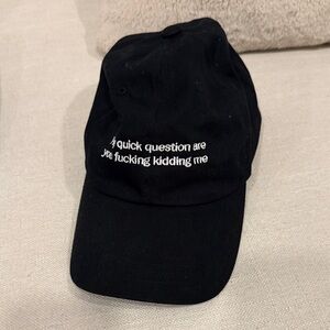 Black Embroidered Cap